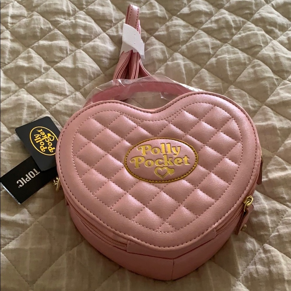 POLLY POCKET QUILTED HEART CROSSBODY BAG